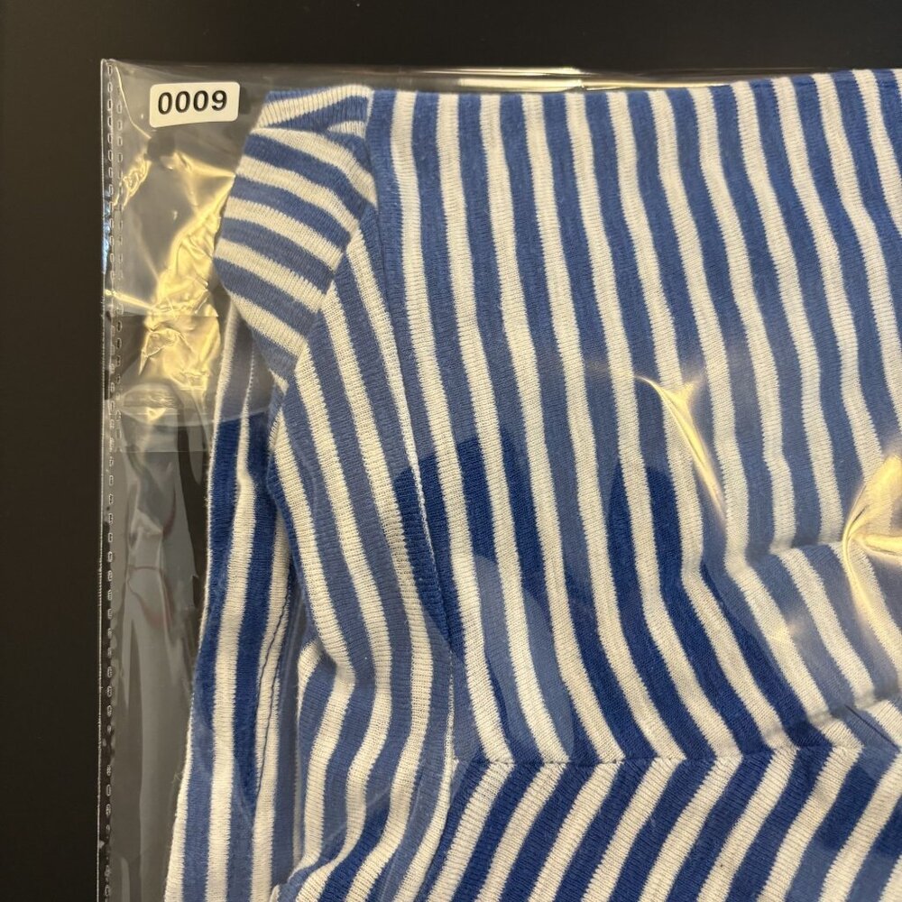 Jones New York Blue & White Striped Cowl Neck Long Sleeve Top M - Picture 8 of 8